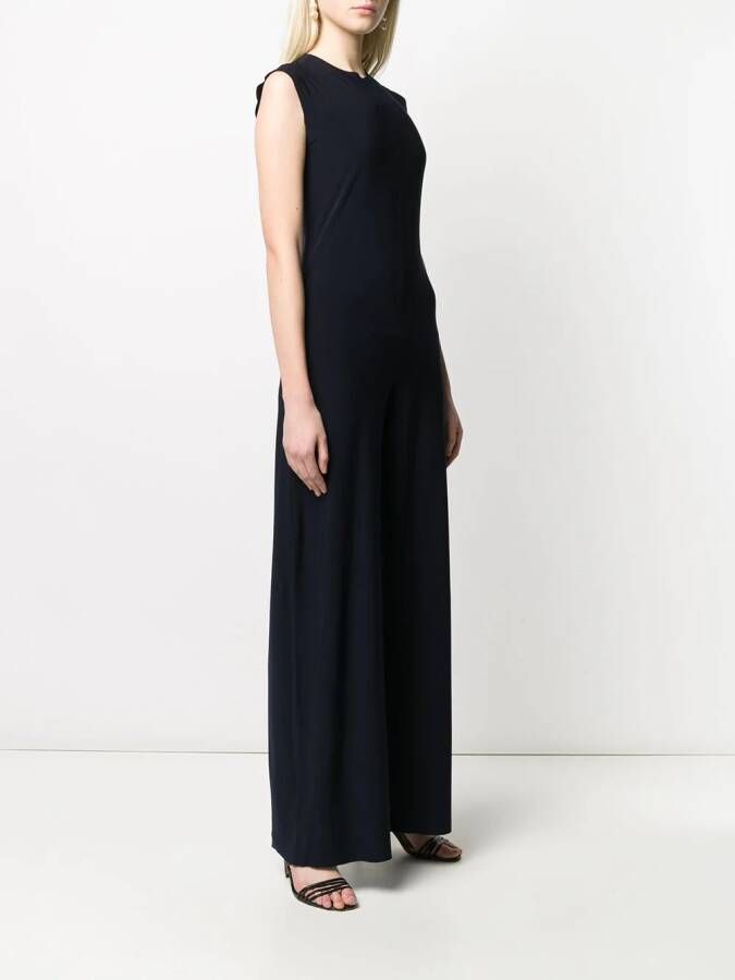 Norma Kamali Jumpsuit met wijde pijpen Blauw