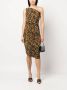 Norma Kamali Midi-jurk met luipaardprint Bruin - Thumbnail 2