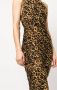 Norma Kamali Midi-jurk met luipaardprint Bruin - Thumbnail 5