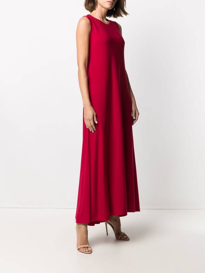Norma Kamali Mouwloze maxi-jurk Rood