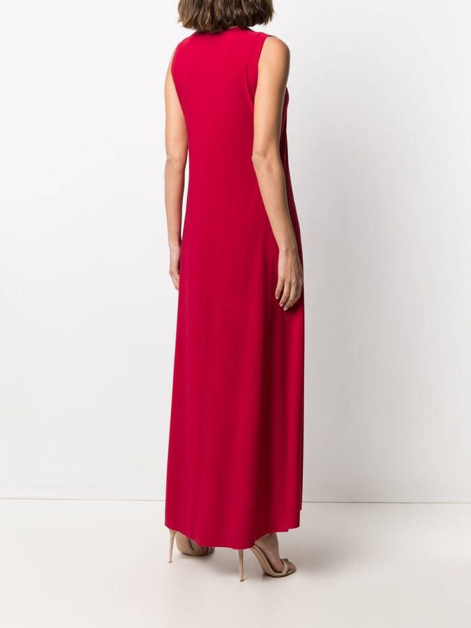 Norma Kamali Mouwloze maxi-jurk Rood