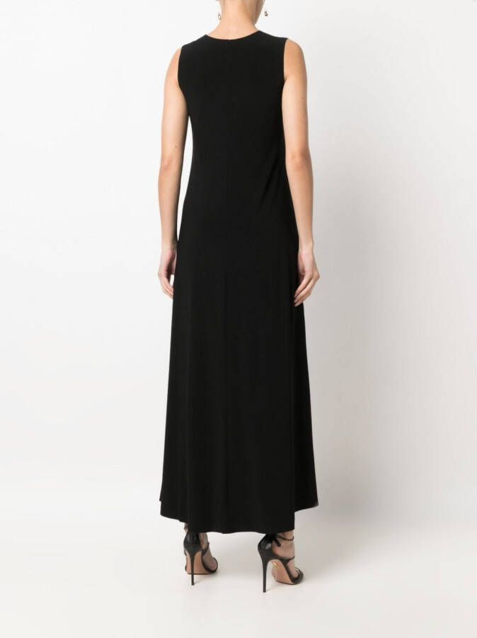 Norma Kamali Mouwloze maxi-jurk Zwart