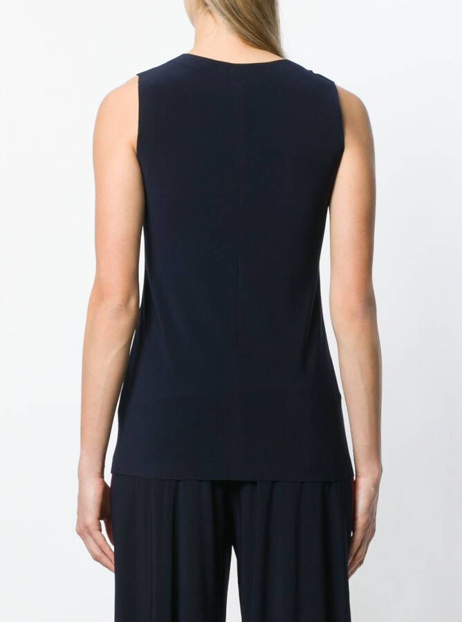 Norma Kamali Mouwloze top Blauw