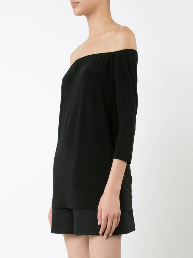 Norma Kamali Off-shoulder blouse Zwart