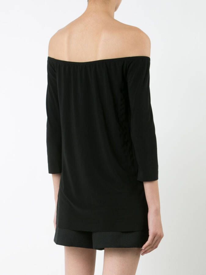 Norma Kamali Off-shoulder blouse Zwart