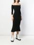 Norma Kamali Off-shoulder jurk Zwart - Thumbnail 3