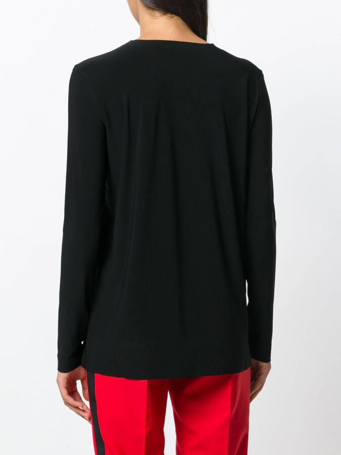 Norma Kamali round neck sweater Zwart
