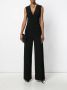 Norma Kamali ruched plunge jumpsuit Zwart - Thumbnail 2
