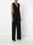 Norma Kamali ruched plunge jumpsuit Zwart - Thumbnail 3