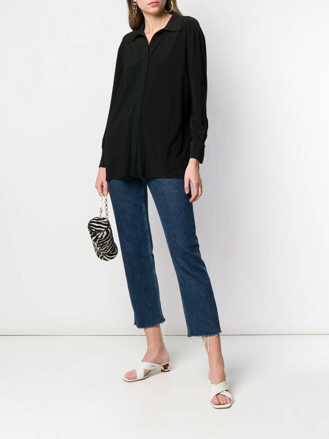Norma Kamali Shirt met verborgen sluiting Zwart