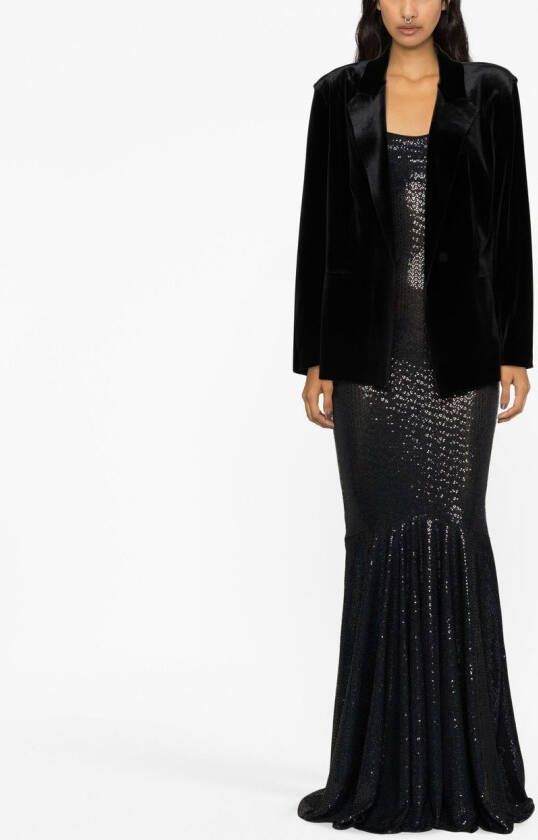 Norma Kamali Blazer met enkele rij knopen Zwart