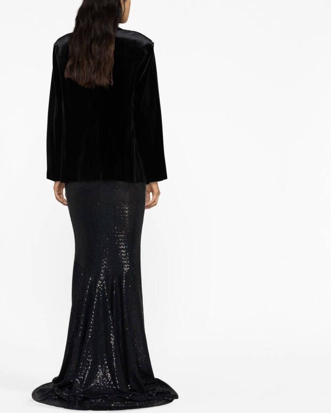 Norma Kamali Blazer met enkele rij knopen Zwart