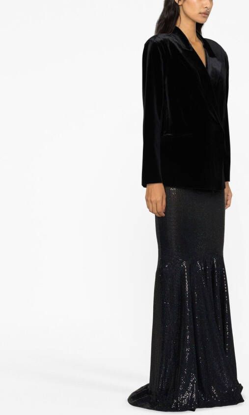 Norma Kamali Blazer met enkele rij knopen Zwart