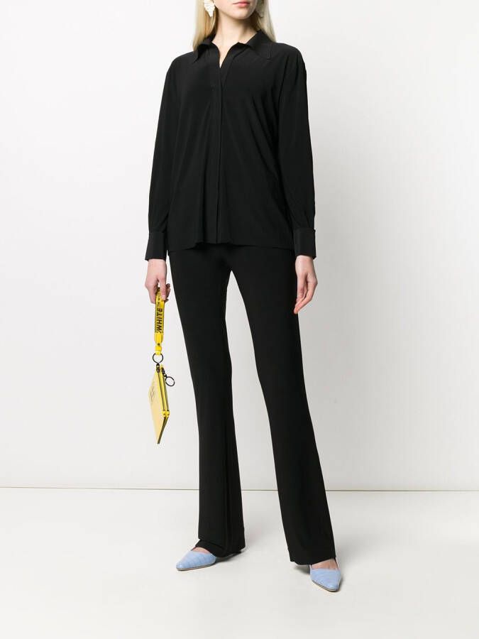 Norma Kamali Straight broek Zwart