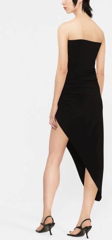 Norma Kamali Strapless jurk Zwart