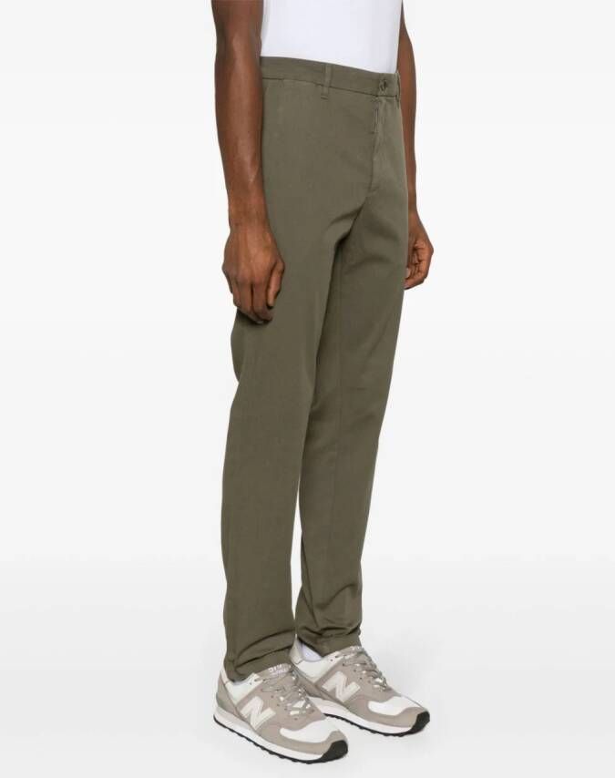 Norse Projects Aros mid waist slim-fit chino Groen