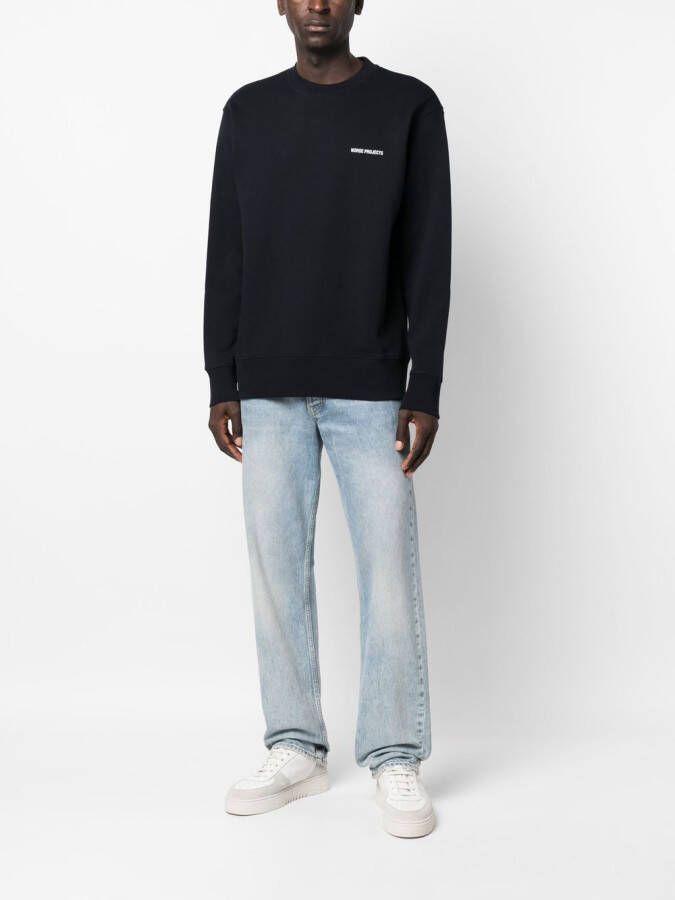 Norse Projects Sweater met logoprint Blauw