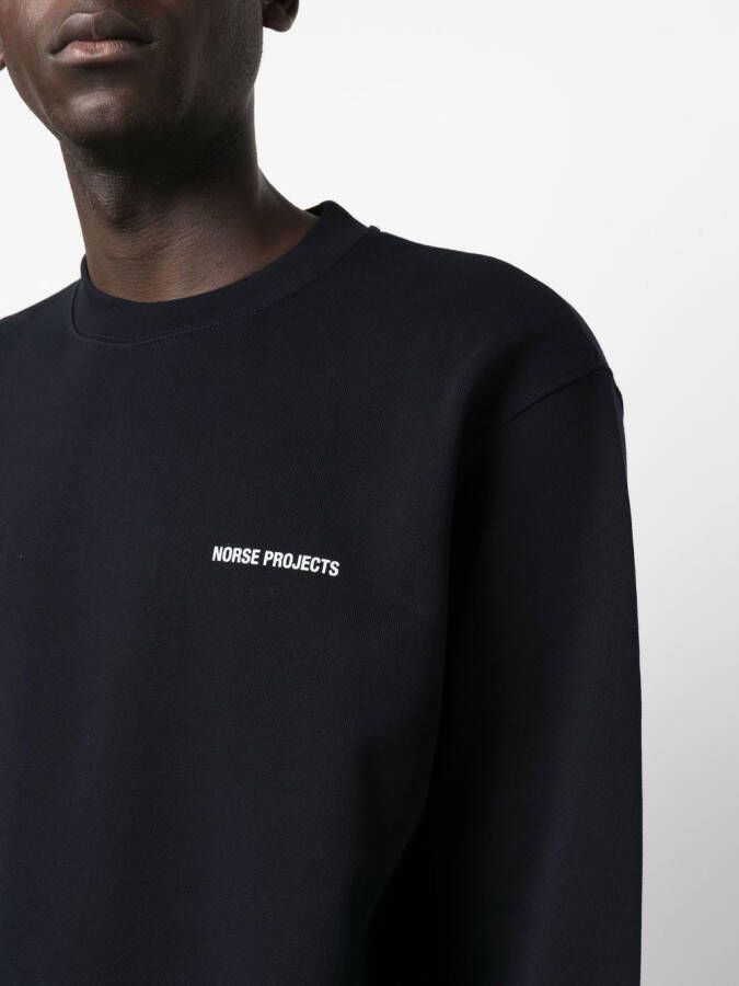 Norse Projects Sweater met logoprint Blauw