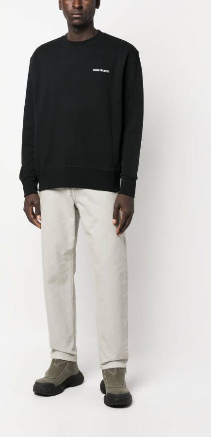 Norse Projects Sweater met logoprint Zwart