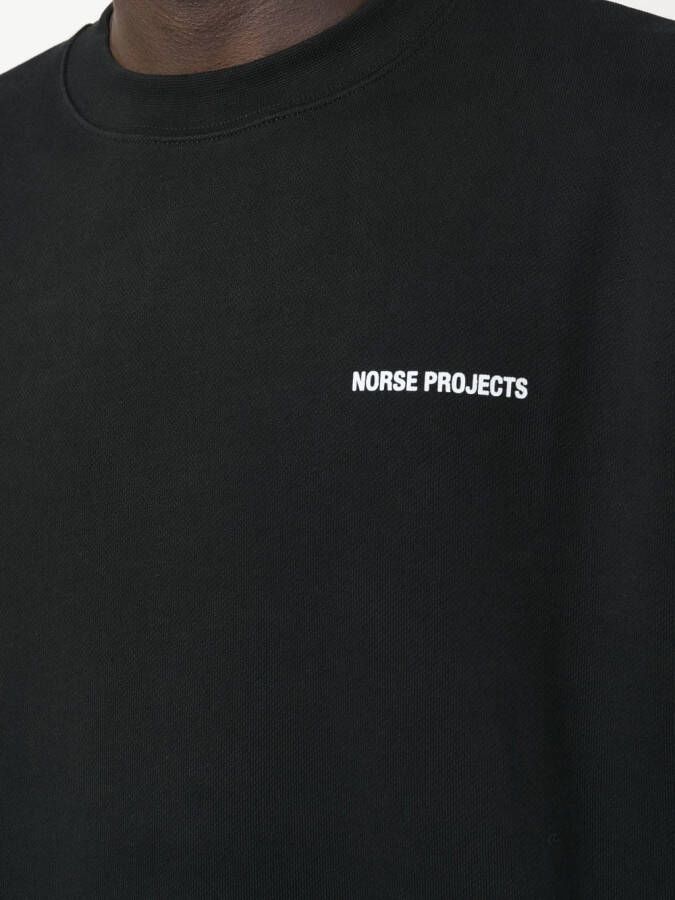 Norse Projects Sweater met logoprint Zwart