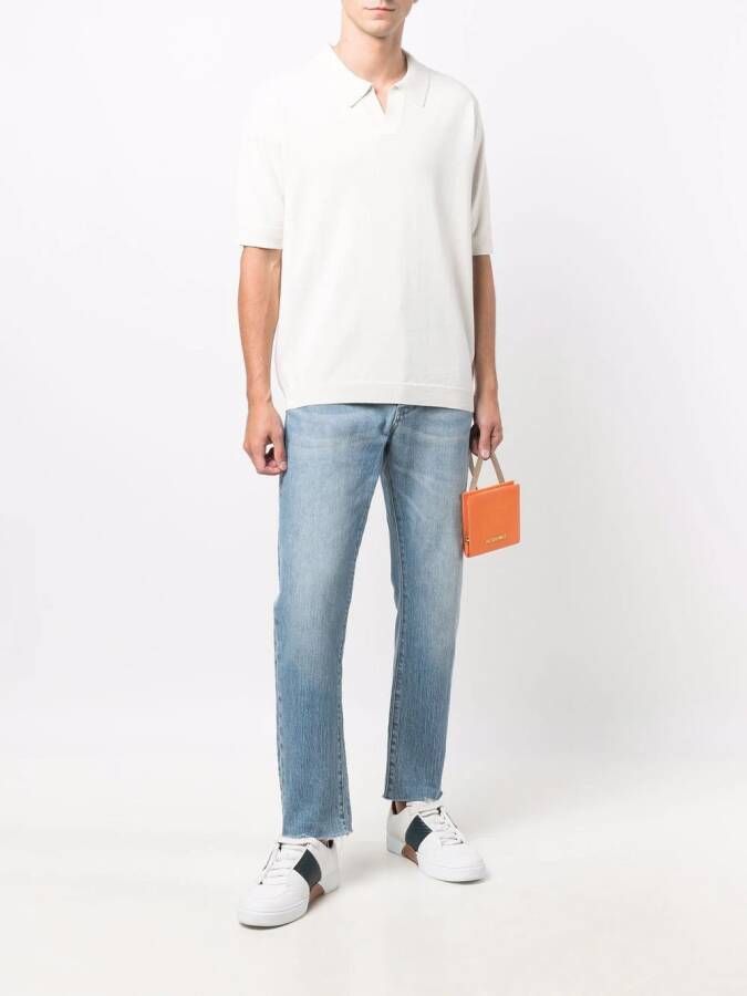Norse Projects Poloshirt met gespreide kraag Wit