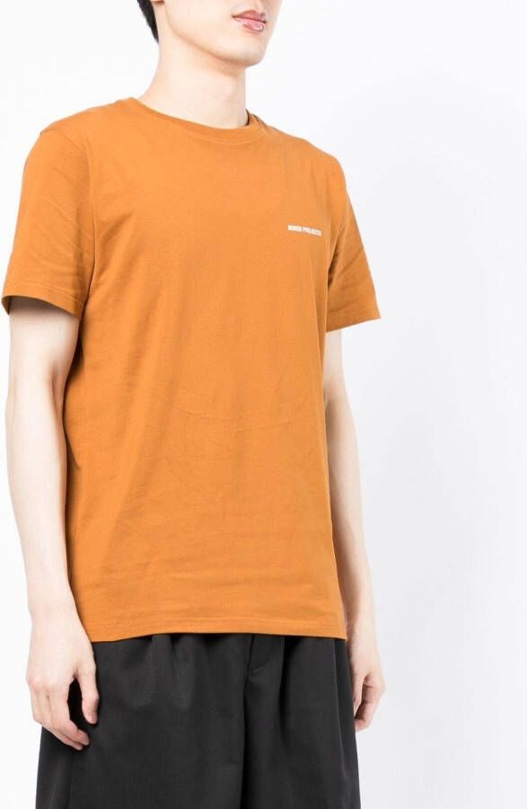 Norse Projects T-shirt met logoprint Bruin