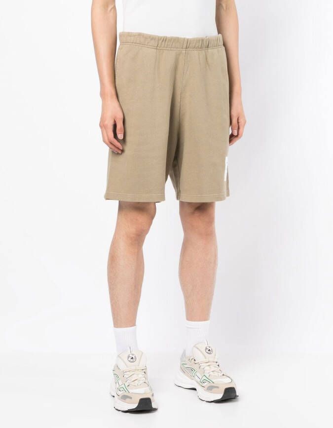 Norse Projects Trainingsshorts met logopatch Bruin