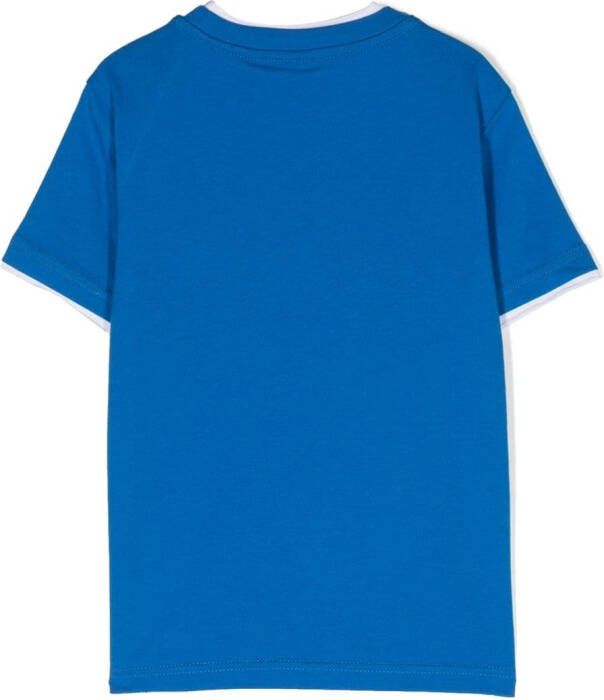 North Sails Kids T-shirt met logoprint Blauw