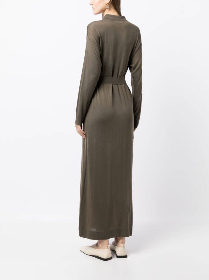 N.Peal Blousejurk met ceintuur Groen