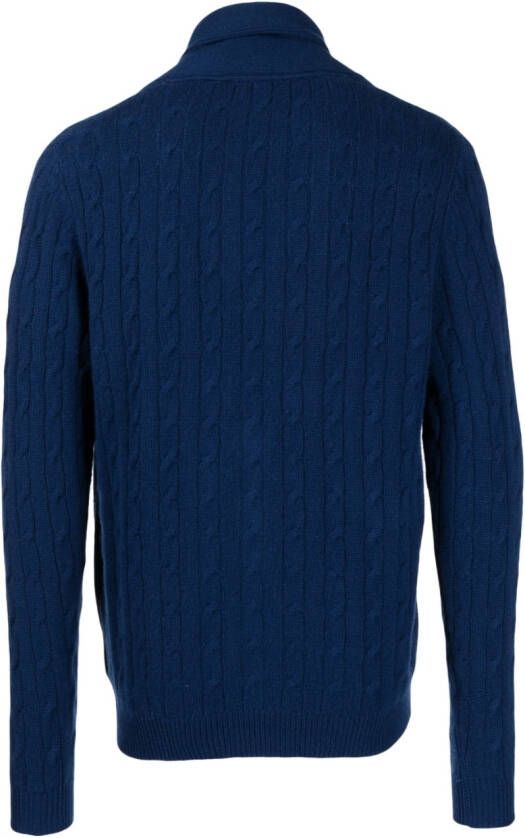 N.Peal Kabelgebreid vest Blauw