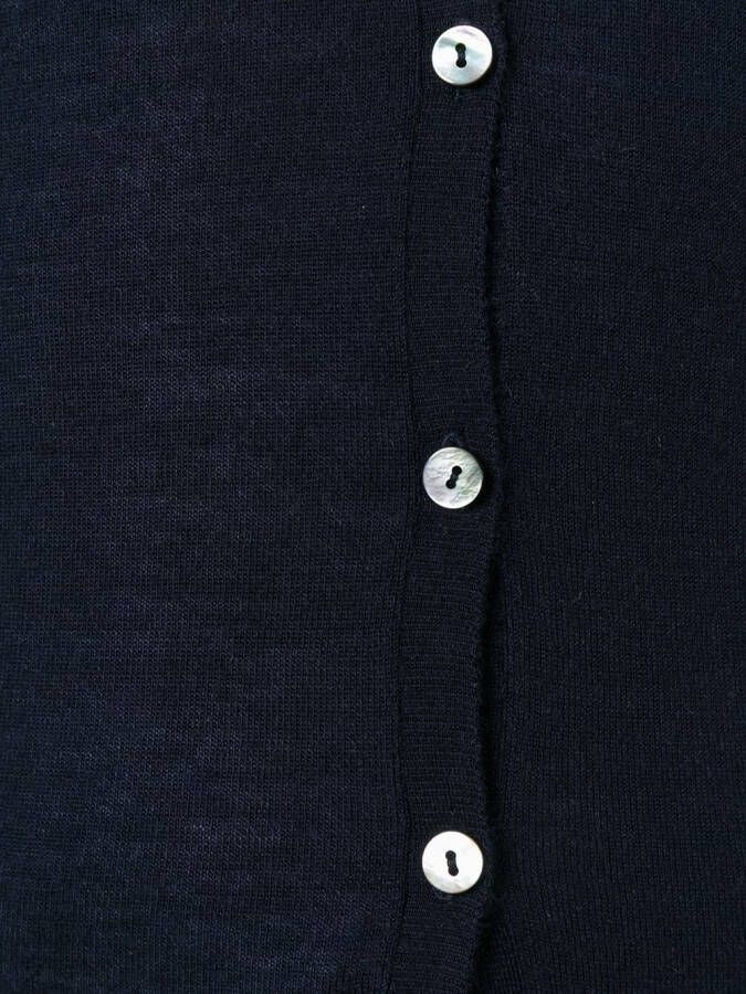 N.Peal cashmere button up cardigan Blauw