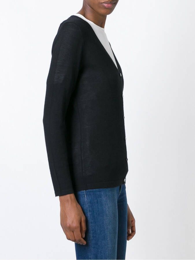 N.Peal cashmere superfine v-neck cardigan Zwart