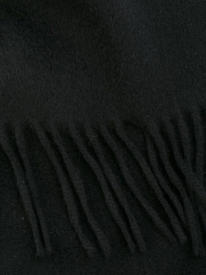 N.Peal grote geweven sjaal Zwart