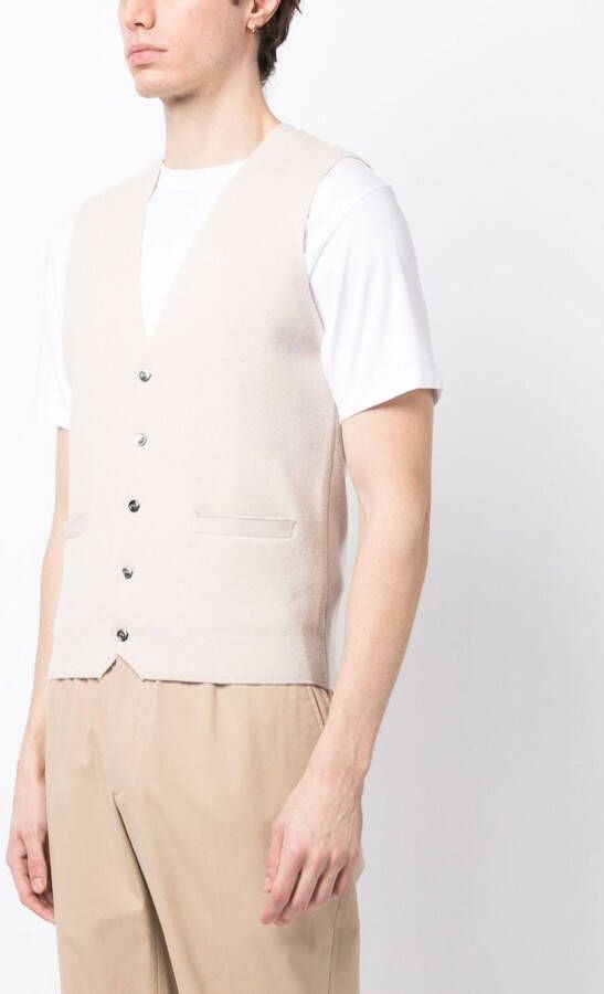 N.Peal Kasjmier gilet Wit