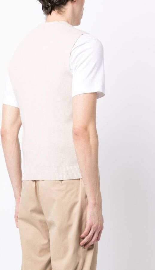 N.Peal Kasjmier gilet Wit