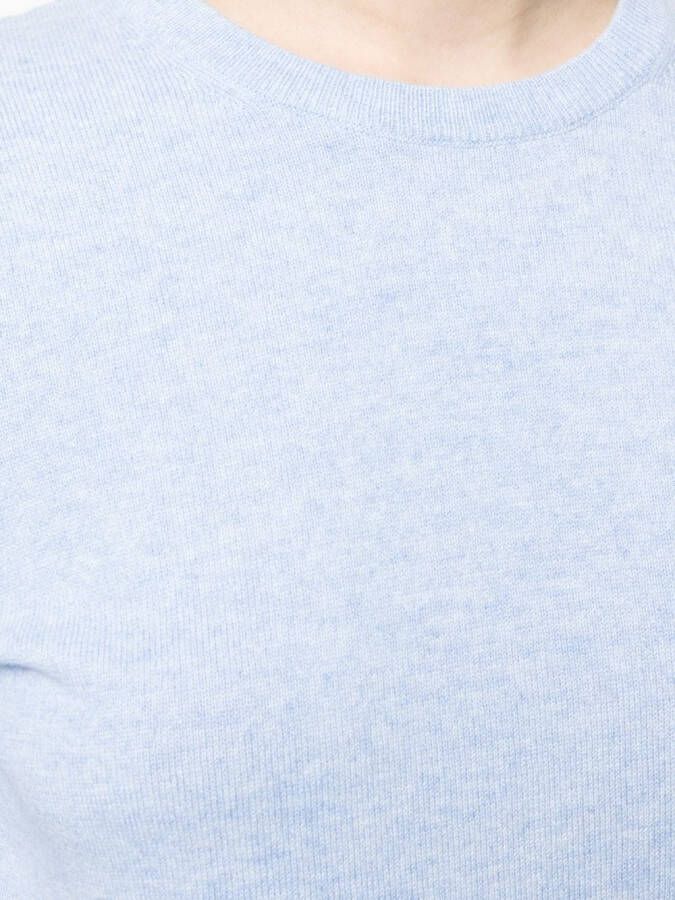 N.Peal cashmere round neck T-shirt Blauw