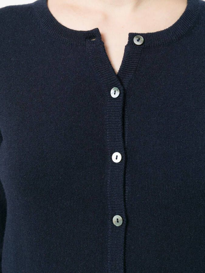 N.Peal cashmere round neck cardigan Blauw
