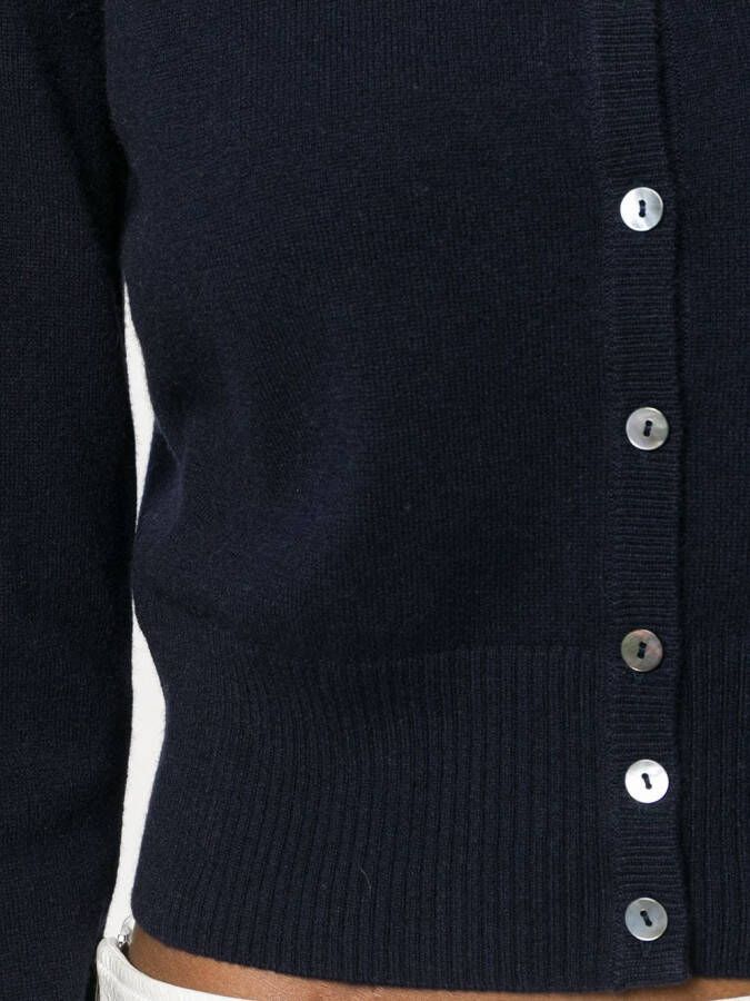 N.Peal kasjmier vest met ronde hals Blauw