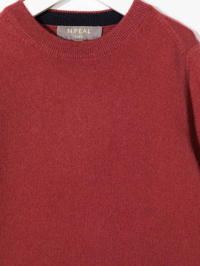 N.PEAL KIDS Kasjmier sweater Rood