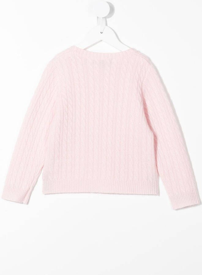 N.PEAL KIDS Kasjmier trui Roze