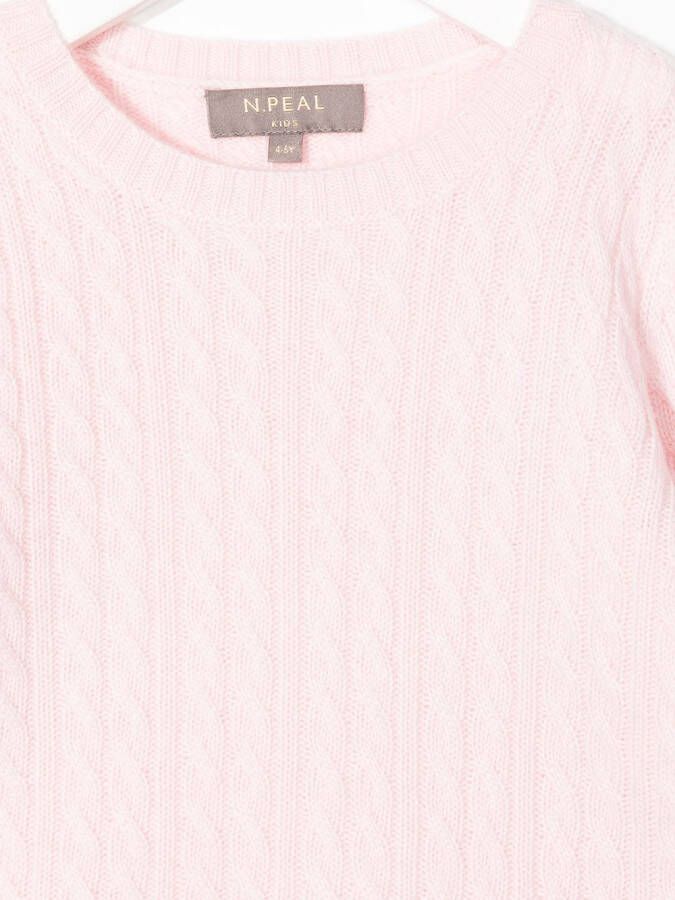 N.PEAL KIDS Kasjmier trui Roze