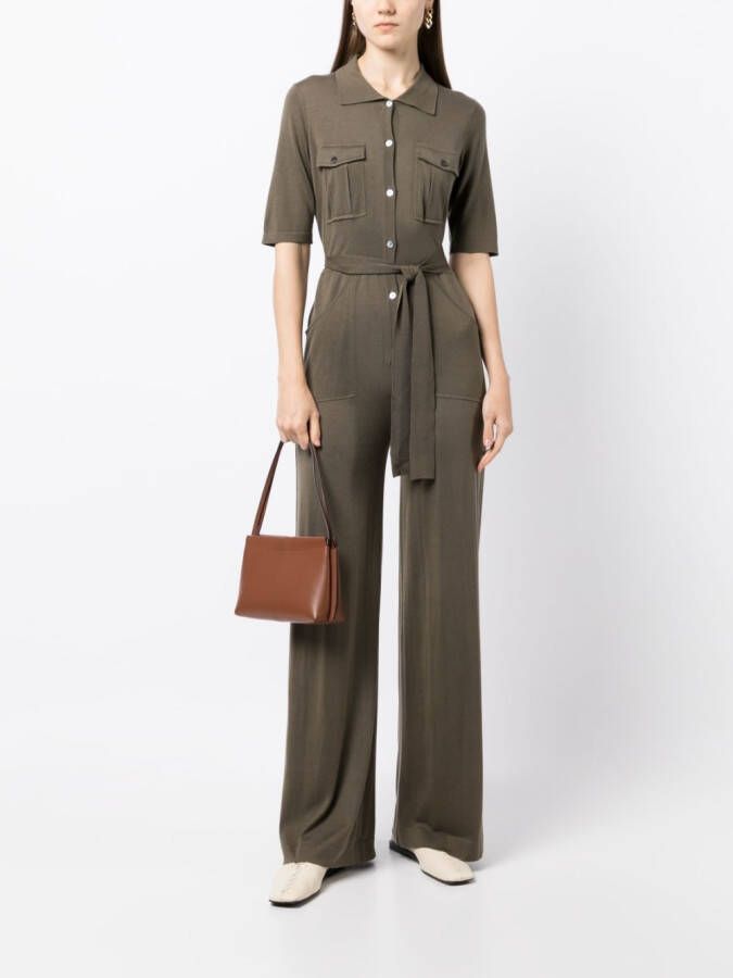 N.Peal Jumpsuit met knopen Groen