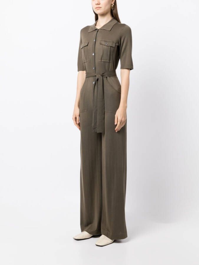 N.Peal Jumpsuit met knopen Groen