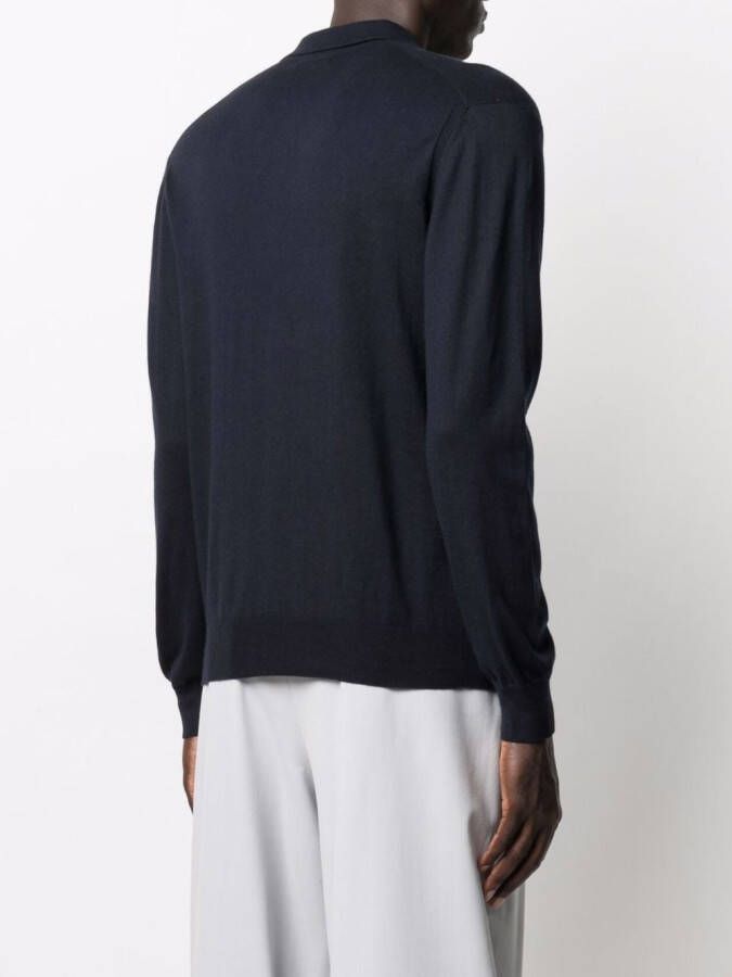 N.Peal Trui met polokraag Blauw