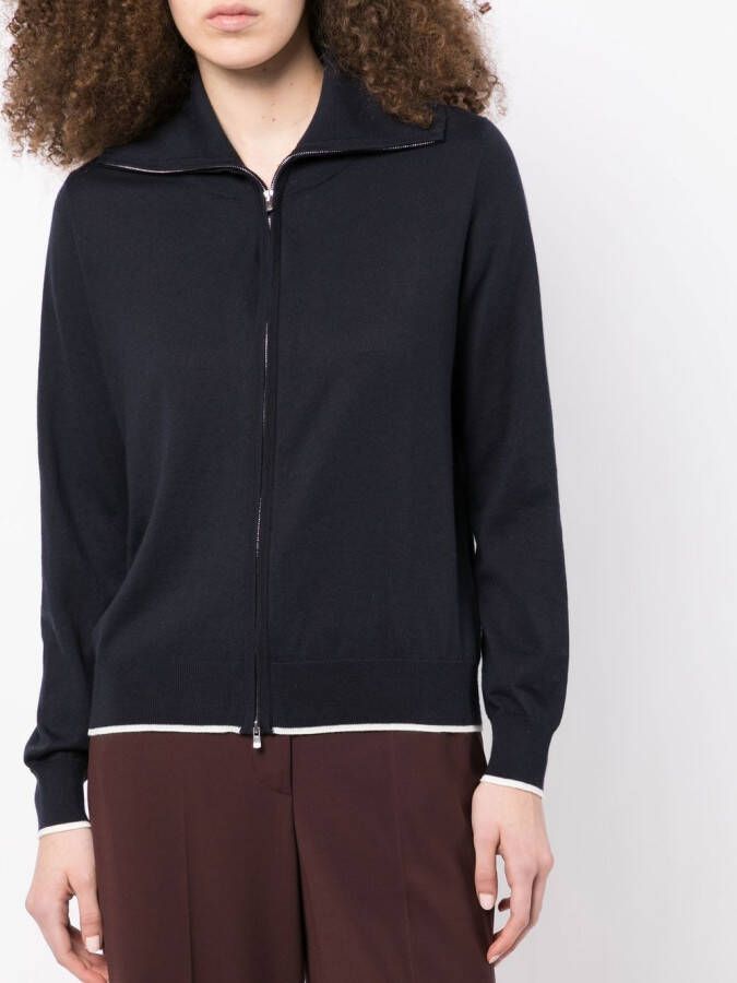 N.Peal Vest met rits Blauw