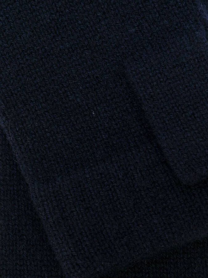 N.Peal Vingerloze handschoenen Blauw