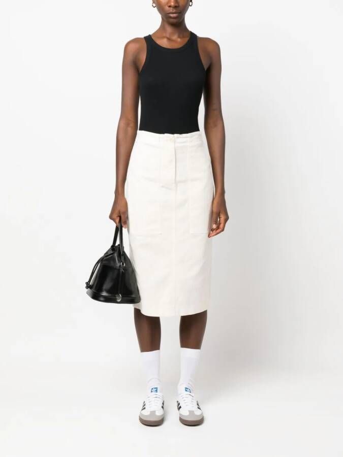 Nude High waist rok Beige