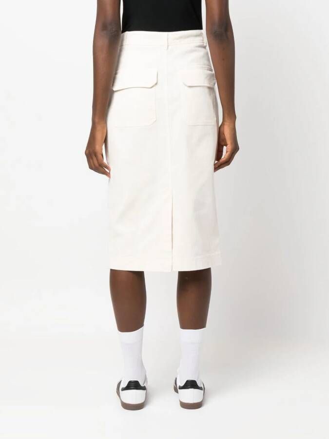 Nude High waist rok Beige