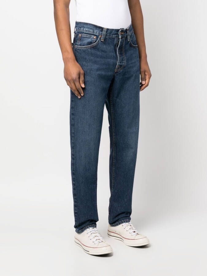 Nudie Jeans Straight jeans Blauw