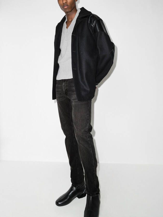 Nudie Jeans Slim-fit jeans Zwart